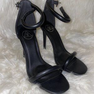 Missguided Black Strappy Heels